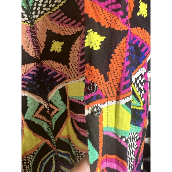 Trina Turk Isabelle Sykes Print Swim Cover Up Open Blouse Shirt Women’s One Size - Picture 8 of 10